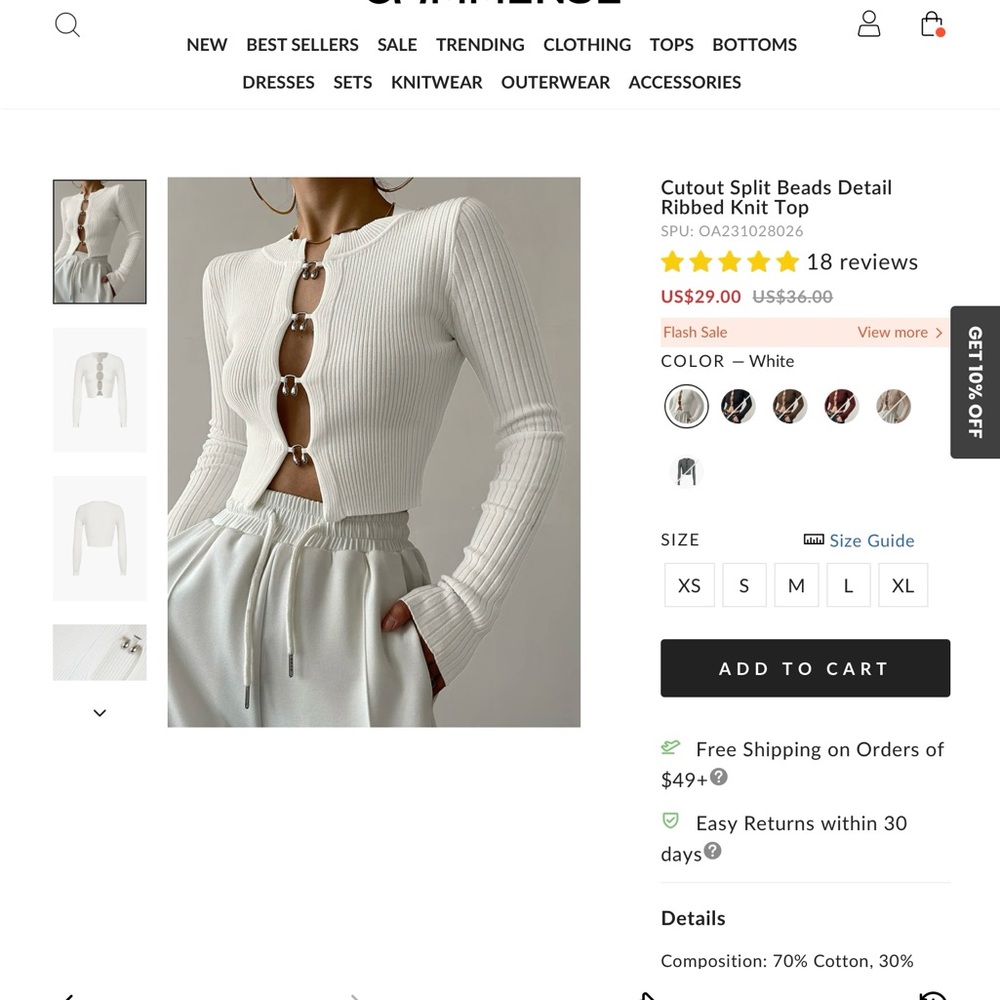 Cream Long Sleeve Cut Out Bodysuit